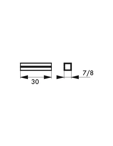 Fourreau carre 6 à 7â mm (2 pèces sur carte)