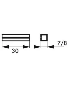 Fourreau carre 7 à 8â mm (2 pèces sur carte) 2