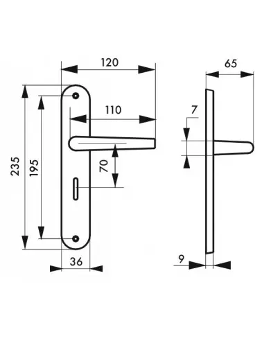 Hebe à condamnation entr'axe 195 mm Hebe à condamnation entr'axe 195 mm