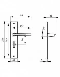 Picardie à condamnation carré 7 mm 2