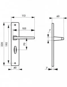 Picardie condamnation et voyant carré 7 mm 2