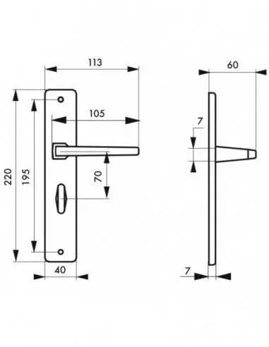 Picardie condamnation et voyant carré 7 mm Picardie condamnation et voyant carré 7 mm