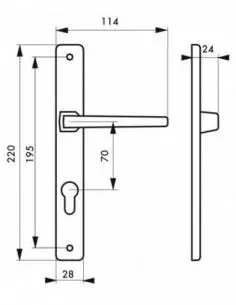 Picardie laqué blanc trou de cylindre saillie réduite 2