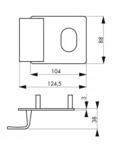 Poignee porte palère pour horga cp a2p* blanc réversible 2