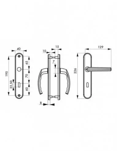 Sultane trou de clé, l inox f9 Sultane trou de clé, l inox f9