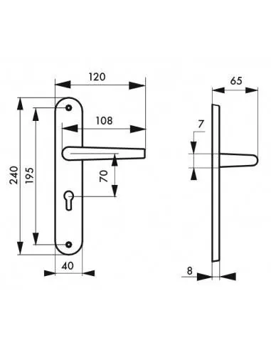Vesta trou de cylindre, i entr'axes 195mm Vesta trou de cylindre, i entr'axes 195mm