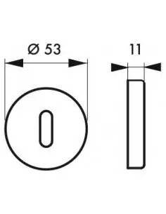 Paire de rosaces argent clé 2