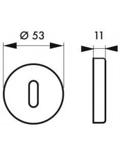 Paire de rosaces champagne clé 2
