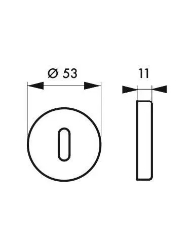 Paire de rosaces champagne clé Paire de rosaces champagne clé