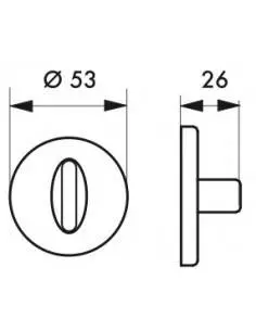 Paire de rosaces nickelé brossé condamnation 2