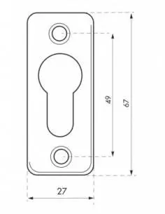 Paire de rosaces rectangulaires cp - blanc 9016 2