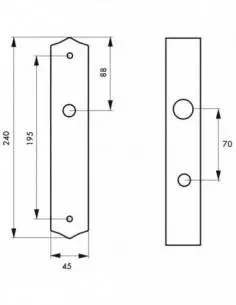 Plaque de proprete fer avec trou de décondamnation noir 2