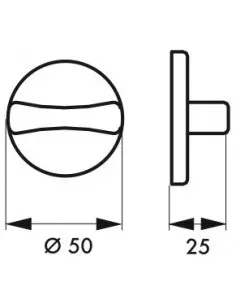 Rosace anodisé inox condamnation et décondamnation 2
