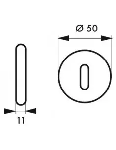 Rosace anodisé inox trou de clé (la paire) 2