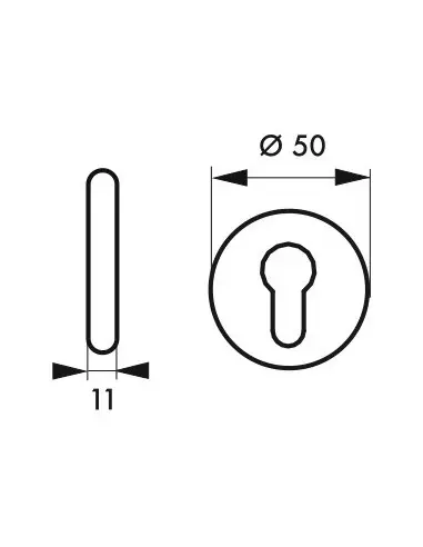 Rosace anodisé inox trou de cylindre (la paire) Rosace anodisé inox trou de cylindre (la paire)