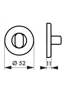 Paire de rosaces, condamnation, alu noir mat - THIRARD 2