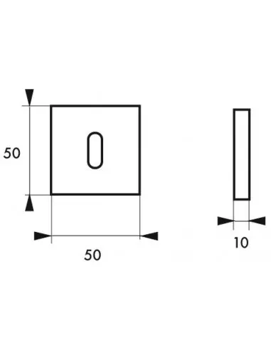 Paire de rosaces, trou de cylindre, chromé poli - THIRARD Paire de rosaces, trou de cylindre, chromé poli - THIRARD