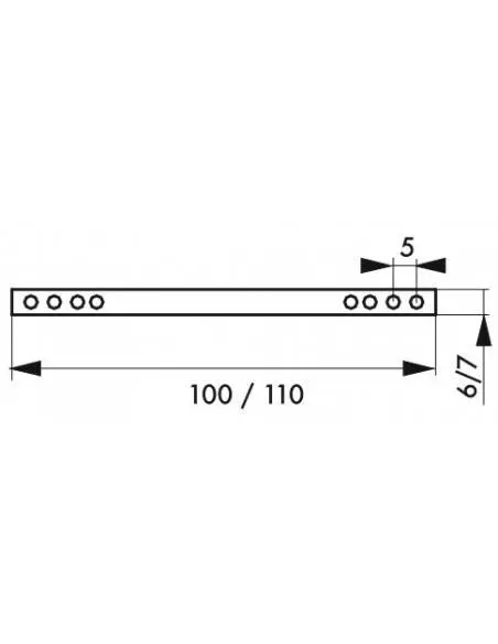 Jeu de 2 carre 6 x 110 mm pleins