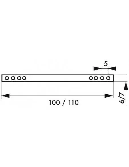 Jeu de 2 carre 7 x 110 mm fendus