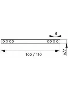 Jeu de 2 carre 7 x 110 mm pleins 2