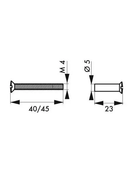 Jeu de 2 vis m5 x 40 zingué