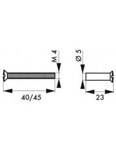 Jeu de 2 vis sécables avec douilles m4 x 50 vieux laiton 2