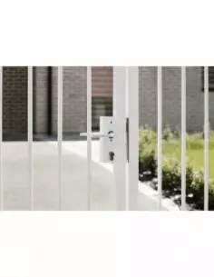 Boîtier serrure portail l40mm avec coffre pour tube 40 2