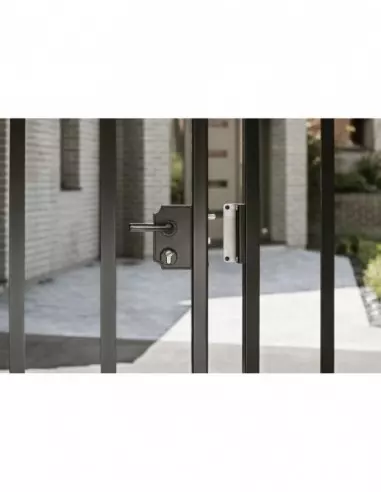 Boîtier serrure rustique noir pour portail Boîtier serrure rustique noir pour portail