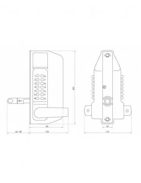 Serrure de grille/portail à combinaison