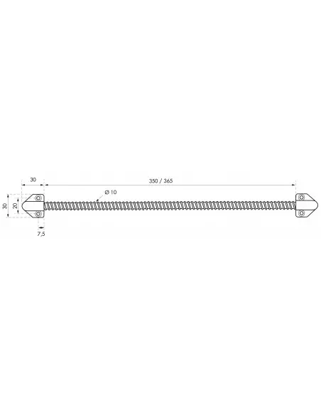 Gaine électrique passe-câble ï¬‚exible 290mm