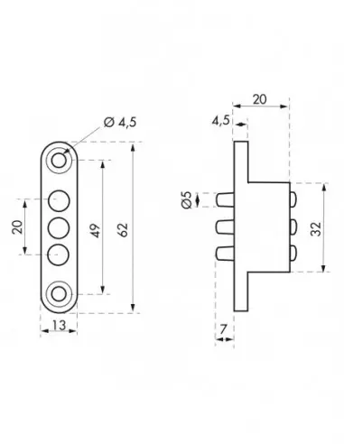 Transmetteur de courant - 3 plots - 24v ac/dc - 2a Transmetteur de courant - 3 plots - 24v ac/dc - 2a