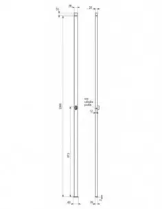 Boîtier crémone 2 points à cylindre profilé hauteur 2300 noir 2