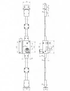Boîtier de verti cp blanche à fouillot 75 x 130 mm gauche 2