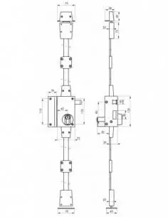 Boîtier de verti cp blanche à tirage 75 x 130 mm gauche 2