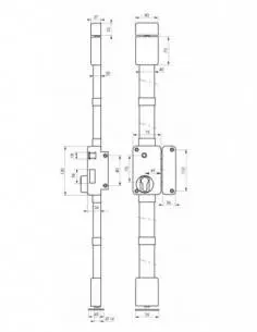 Boîtier de serrure beluga cp blanche à fouillot 75 x 130 mm droite 2