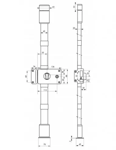 Boîtier de serrure horga blanc à fouillot 140 x 88 mm gauche Boîtier de serrure horga blanc à fouillot 140 x 88 mm gauche