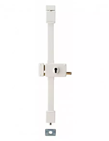 Boîtier de serrure horga blanc à tirage 140 x 88 mm gauche