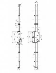 Boîtier de serrure melissa or à fouillot 85 x 174 mm gauche 2