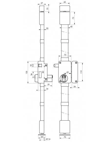 beluga blanche cp transit 2 à tirage 75 x 130 mm droite 4 clés