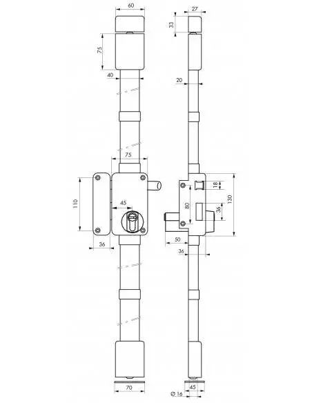 beluga blanche cp transit 2 à tirage 75 x 130 mm gauche 4 clés