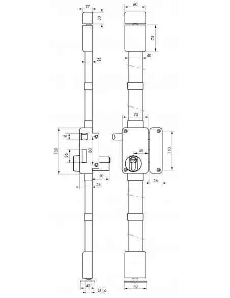 beluga marron cp transit 2 à tirage 75 x 130 mm droite 4 clés