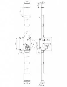 beluga marron cr hg5 à fouillot 75 x 130 gauche 4 clés 2