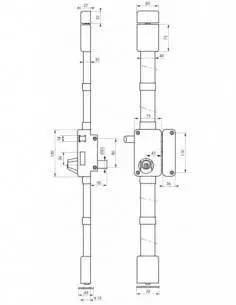beluga marron cr hg5 à tirage 75 x 130 droite 4 clés 2