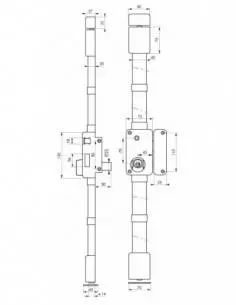 beluga marron cr transit 2 à fouillot 75 x 130 droite 4 clés 2