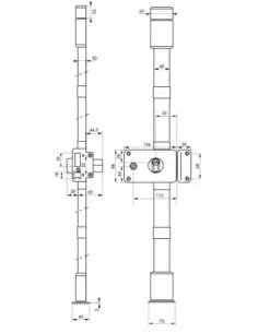 horga blanche cp transit 2 à fouillot 88 x 140 mm droite 4 clés pour porte de 45 mm maxi 2