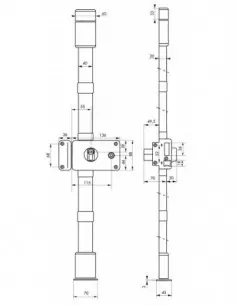 horga blanche cp transit 2 à fouillot 88 x 140 mm gauche 4 clés pour porte de 50 mm maxi 2