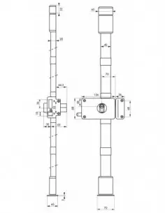 horga blanche cp transit 2 à tirage 88 x 140 mm droite 4 clés pour porte de 45 mm maxi 2