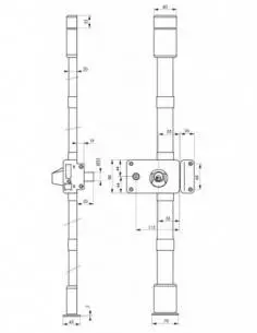 horga blanche cr hg5 à fouillot 140 x 88 mm droite 4 clés 2