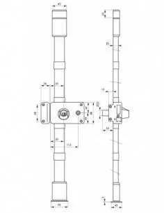 horga blanche cr hg5 à fouillot 140 x 88 mm gauche 4 clés 2