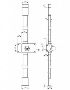 horga blanche cr hg5 à tirage 140 x 88 mm gauche 4 clés 2